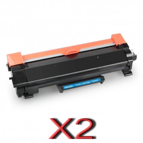 TONER COMPATIBLE BROTHER TN2420 - PACK 2 UNIDADES